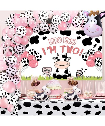 Cow 2nd Birthday Decorations for a Girl Moo Moo I'm Two Birthday Decorations Girl Boy Cow 2nd Birthday Party Supplies Cow Two...