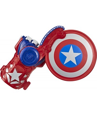 Power Moves Marvel Avengers Captain America Shield Sling Disc-Launching Toy for Kids Roleplay Toys for Kids Ages 5 and Up (Am...