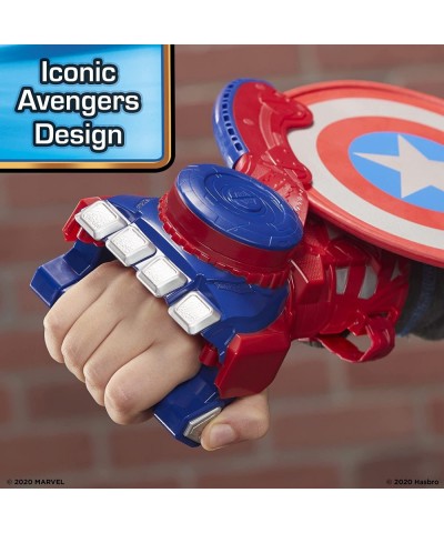 Power Moves Marvel Avengers Captain America Shield Sling Disc-Launching Toy for Kids Roleplay Toys for Kids Ages 5 and Up (Am...