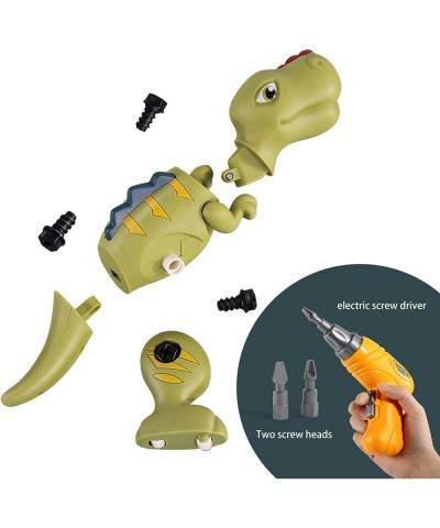 Take Apart Dinosaur Toys Set for 3 4 5 Year Old Toddlers Boys and Girls 4 Pieces of DIY Dinosaur with Electric Drill and Mat ...