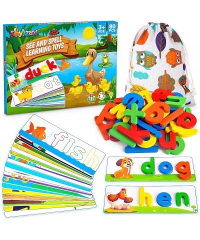 See and Spell Educational Toys Flash Cards Learning Toys for Boys and Girls 3 4 5 6 Years Old CVC Word Builders Toys for Pres...