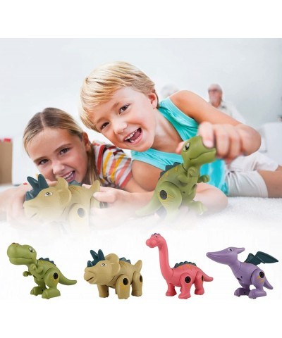 Take Apart Dinosaur Toys Set for 3 4 5 Year Old Toddlers Boys and Girls 4 Pieces of DIY Dinosaur with Electric Drill and Mat ...