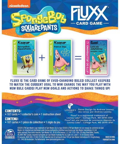 Spongebob Fluxx Game - Spongebob Card Game Card Games for Kids and Adults Fun Games Party Games Kids Games Best Card Games fo...