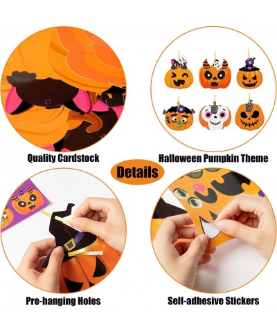 30Pcs Halloween Pumpkin Ornaments Make Your Own Halloween Pumpkin Paper Craft Hanging Ornaments Kids DIY Pumpkin Make-a-Face ...