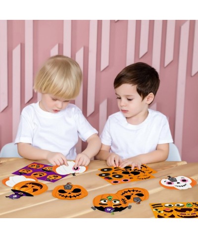 30Pcs Halloween Pumpkin Ornaments Make Your Own Halloween Pumpkin Paper Craft Hanging Ornaments Kids DIY Pumpkin Make-a-Face ...