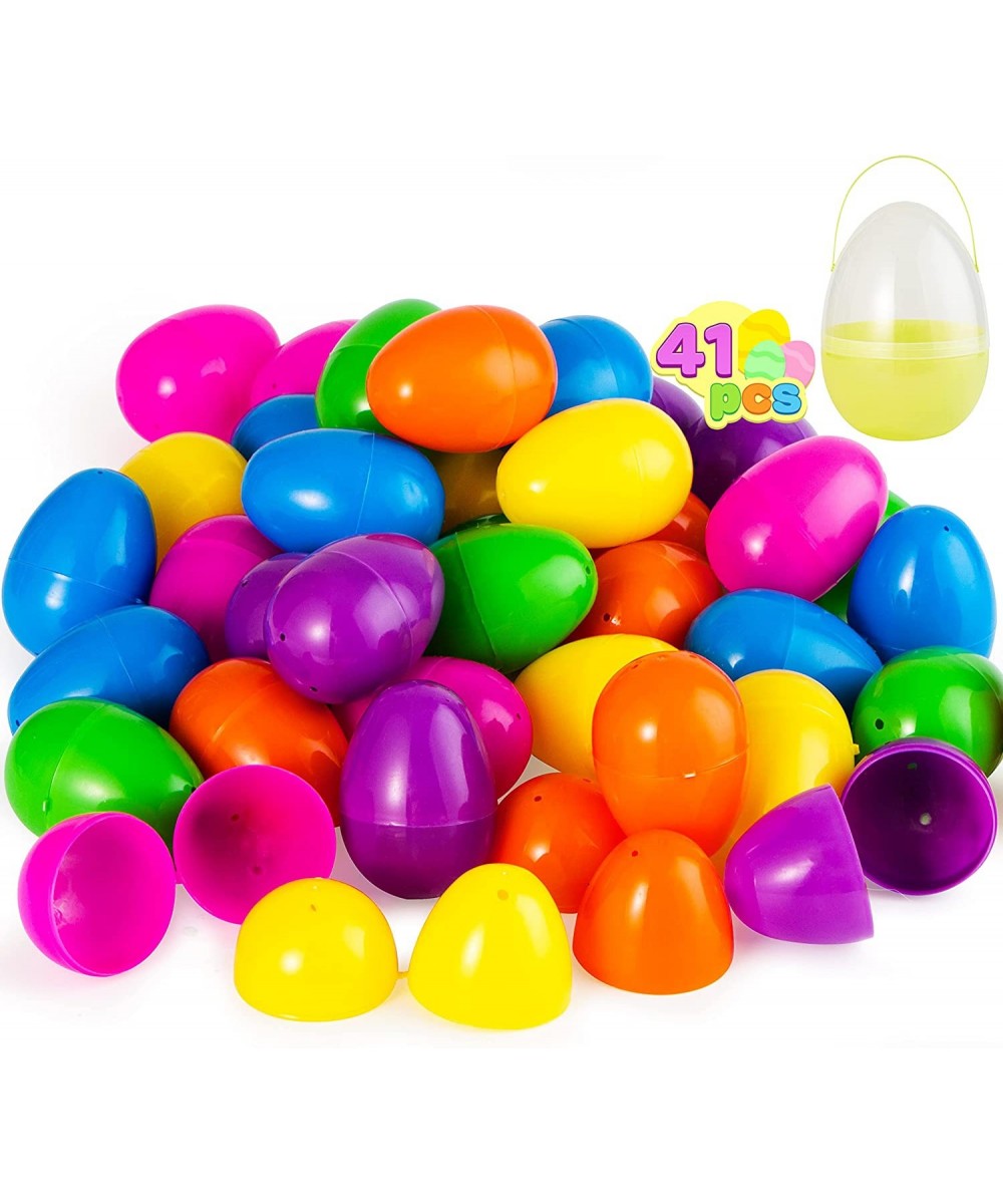 41 Pcs 2.2‘’ Plastic Easter Eggs for Filling Specific Treats Easter Theme Party Favor Easter Eggs Hunt Basket Stuffers Filler...