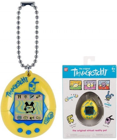 42812 Original Yellow & Blue - Feed Care Nurture-Virtual Pet with Chain for on The go Play $63.54 Electronic Pets