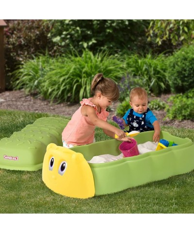 Caterpillar Sandbox with Lid Kids Plastic Sandbox with Lid for Outdoor Play and Indoor Sensory Play Made in USA $103.76 Sandb...