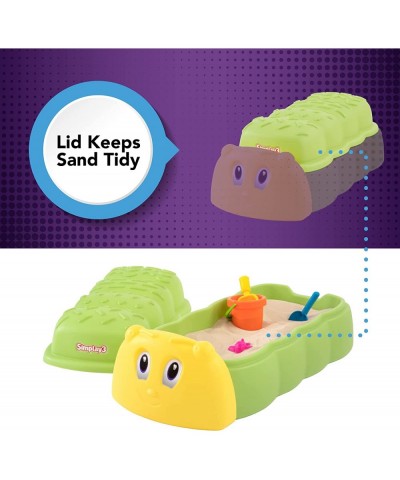 Caterpillar Sandbox with Lid Kids Plastic Sandbox with Lid for Outdoor Play and Indoor Sensory Play Made in USA $103.76 Sandb...