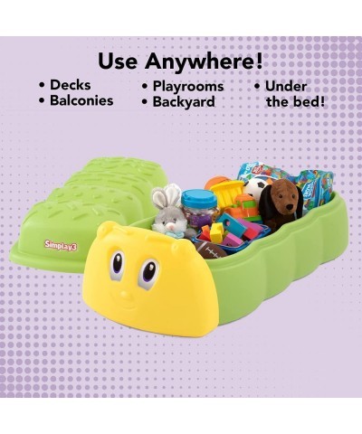 Caterpillar Sandbox with Lid Kids Plastic Sandbox with Lid for Outdoor Play and Indoor Sensory Play Made in USA $103.76 Sandb...