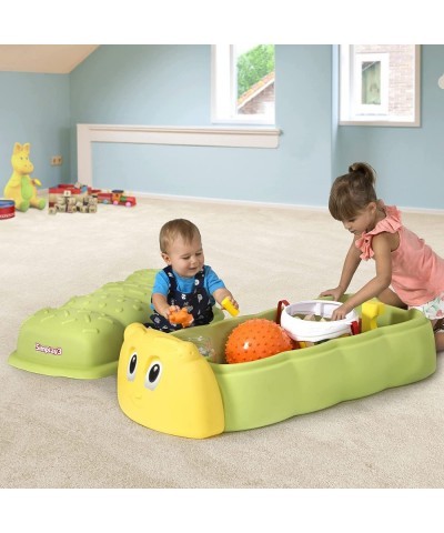 Caterpillar Sandbox with Lid Kids Plastic Sandbox with Lid for Outdoor Play and Indoor Sensory Play Made in USA $103.76 Sandb...