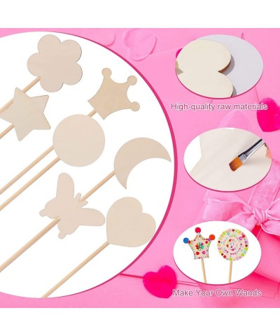 14 Pieces Make Your Own Princess Wand Magic Fairy Wand Stick Unfinished Wooden Sticks for Crafts Princess Crafts Wooden DIY W...