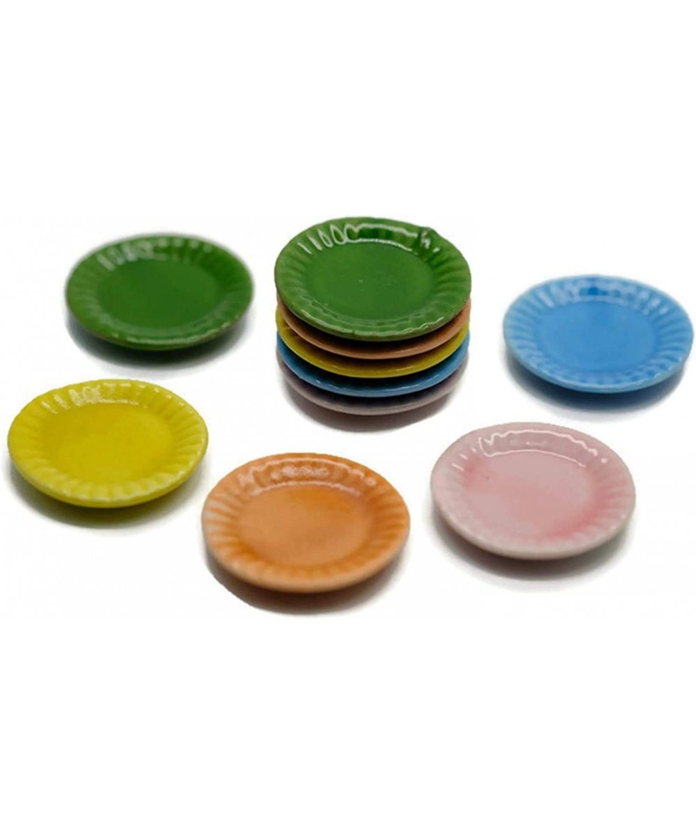 10 Mixed 4 Colour Cearmic Plate Dish Bowl Dollhouse Miniatures Food Kitchen 1 Shop for You $17.53 Dollhouse Accessories