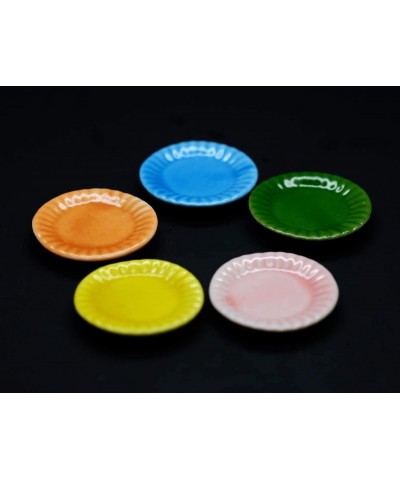 10 Mixed 4 Colour Cearmic Plate Dish Bowl Dollhouse Miniatures Food Kitchen 1 Shop for You $17.53 Dollhouse Accessories