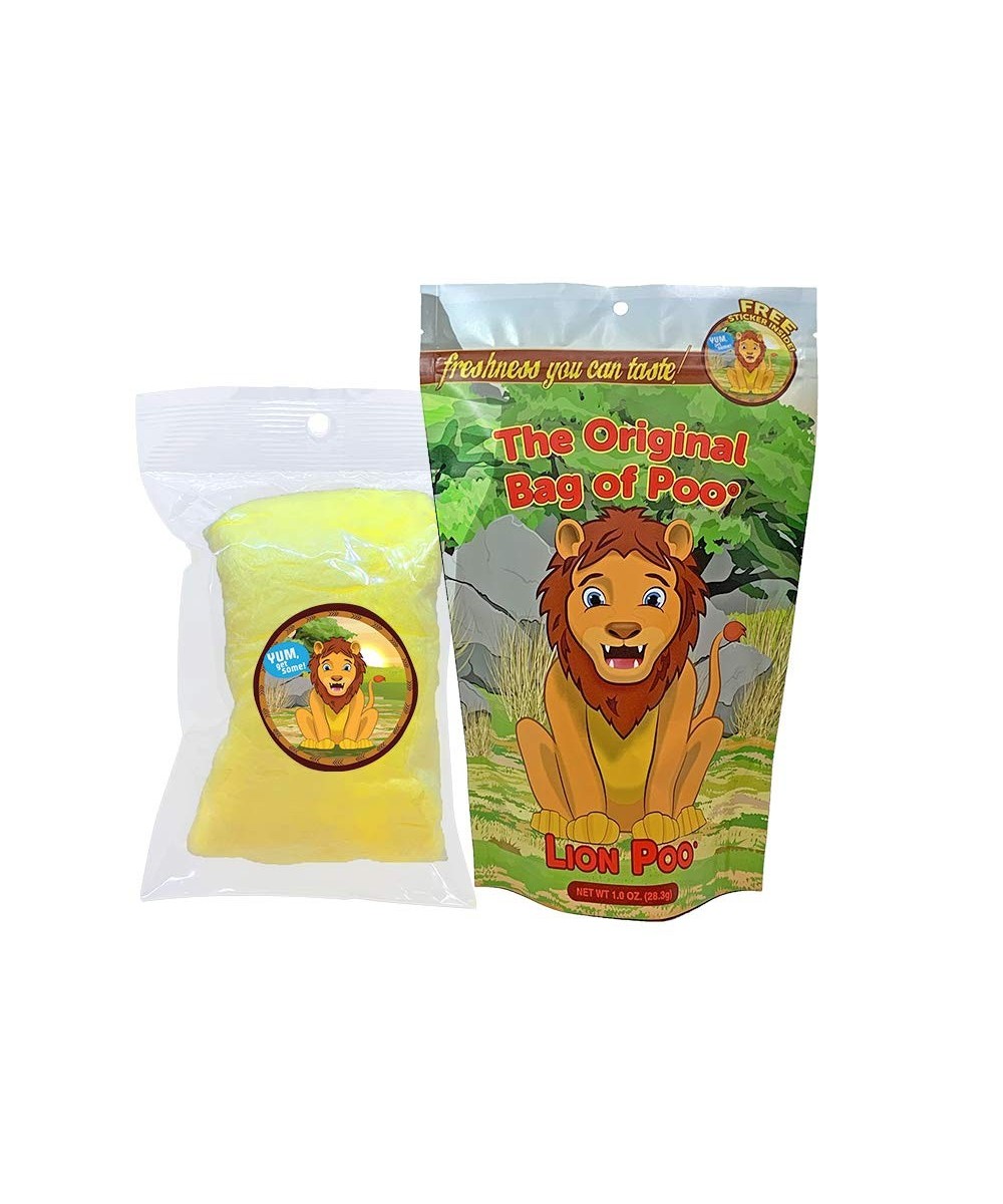 The Original Bag of Poo Lion Poop (Yellow Cotton Candy) for Novelty Poop Gag Gifts $16.64 Gags & Practical Joke Toys