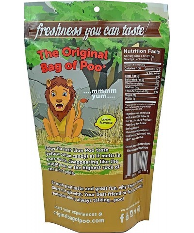 The Original Bag of Poo Lion Poop (Yellow Cotton Candy) for Novelty Poop Gag Gifts $16.64 Gags & Practical Joke Toys