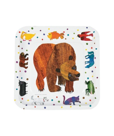 Eric Carle Brown Bear Brown Bear What Do You See? Paper Dinner Plates - Party Supplies - Print Tableware - Print Plates & Bow...