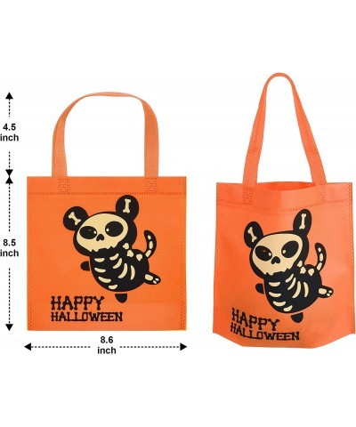 36 PCS Halloween Treat Bags for Trick or Treat Halloween Non-Woven Tote Bag in 6 Skeleton Designs Halloween Goodie Tote Bags ...