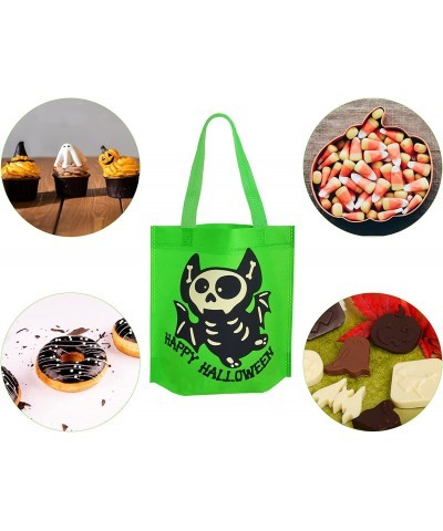 36 PCS Halloween Treat Bags for Trick or Treat Halloween Non-Woven Tote Bag in 6 Skeleton Designs Halloween Goodie Tote Bags ...