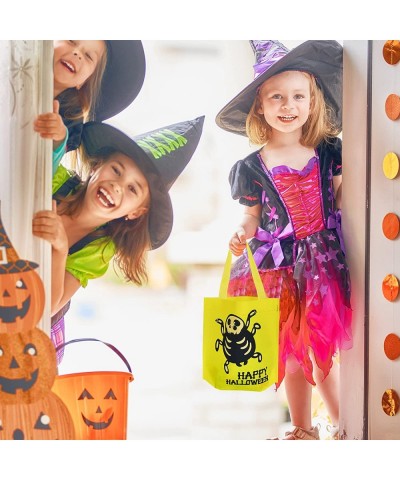 36 PCS Halloween Treat Bags for Trick or Treat Halloween Non-Woven Tote Bag in 6 Skeleton Designs Halloween Goodie Tote Bags ...