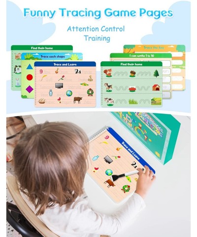 Preschool Learning Activities Educational Toys 41 Pages Handwriting Practice Book for Kids 3 4 Years Old Montessori ABC Learn...