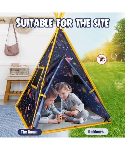 Kids Teepee Tent -44”x44”x61” Large Happy Hut Galaxy Space Kids Tent Indoor Outdoor Playhouse Tents for Boys and Girls Kids I...