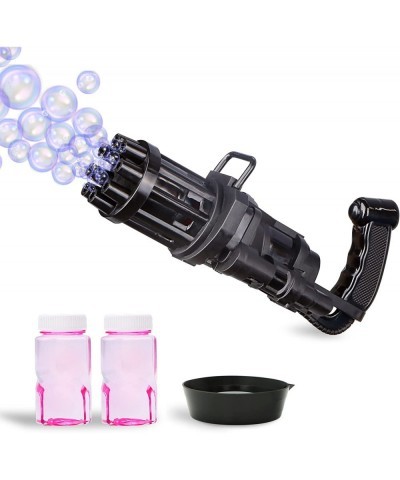 Bubble Gun with Bubble Solutions Electric Bubble Machine Blower Toy for Kids Outdoor 8-Hole Automatic Bubble Maker Gun as 202...