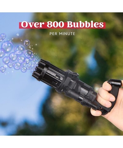 Bubble Gun with Bubble Solutions Electric Bubble Machine Blower Toy for Kids Outdoor 8-Hole Automatic Bubble Maker Gun as 202...