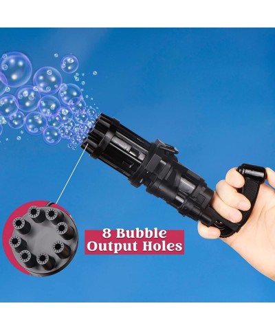 Bubble Gun with Bubble Solutions Electric Bubble Machine Blower Toy for Kids Outdoor 8-Hole Automatic Bubble Maker Gun as 202...