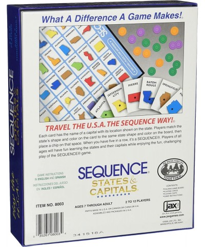 Jax Sequence States and Capitals $142.46 Board Games