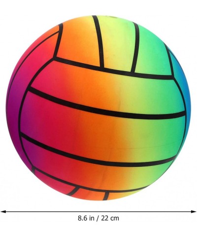 Inflatable Soccer Ball Kids Rainbow Sports Balls Interactive Basketball Soccer Ball for Kids Vinyl Balls for Kids and Toddler...