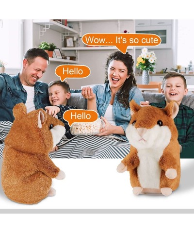 Talking Hamster Repeats What You Say Interactive Stuffed Plush Animal Talking Toy Early Educational Toy Toddler Toys for Age ...