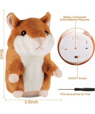 Talking Hamster Repeats What You Say Interactive Stuffed Plush Animal Talking Toy Early Educational Toy Toddler Toys for Age ...