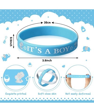 36 Pieces Baby Shower Rubber Bracelets It's a Boy It's a Girl Wristbands Elephant Baby Shower Decorations for Boy Girl Baby S...