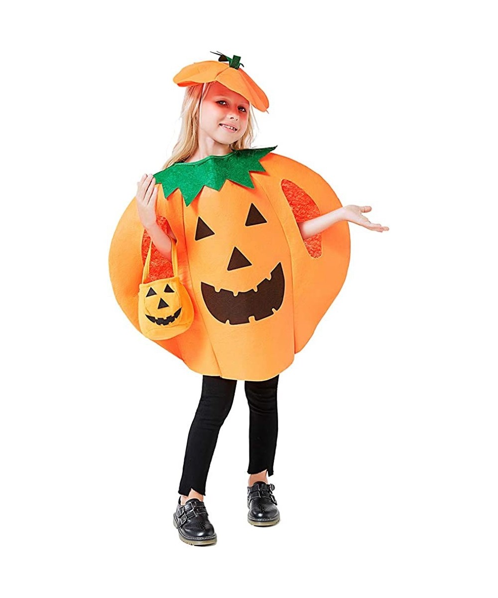 3PCS Pumpkin Costume for Kids Children Halloween Pumpkin Cosplay Party Clothes and Hat $18.14 Kids' Costumes