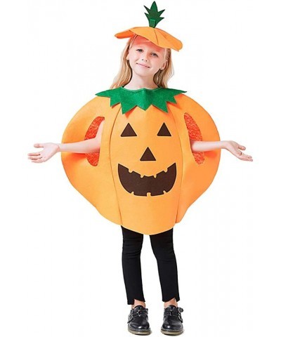 3PCS Pumpkin Costume for Kids Children Halloween Pumpkin Cosplay Party Clothes and Hat $18.14 Kids' Costumes