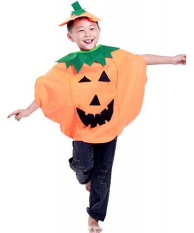 3PCS Pumpkin Costume for Kids Children Halloween Pumpkin Cosplay Party Clothes and Hat $18.14 Kids' Costumes