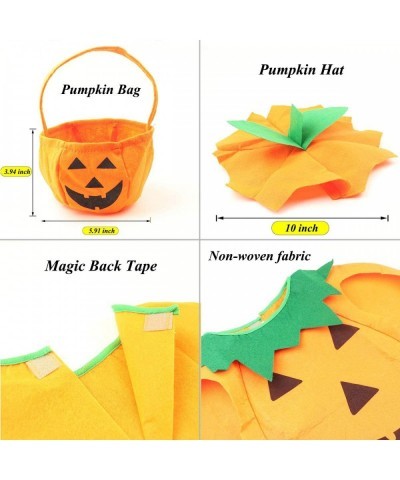 3PCS Pumpkin Costume for Kids Children Halloween Pumpkin Cosplay Party Clothes and Hat $18.14 Kids' Costumes