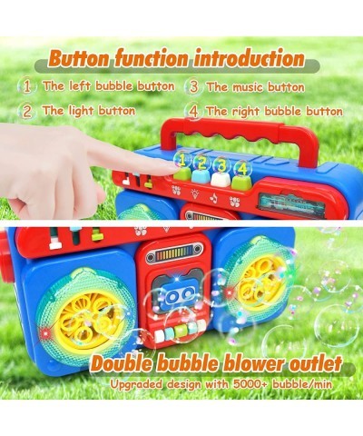 Bubble Machine Portable Automatic Bubble Machine for Kids 5000+ Bubbles/Min Bubble Toys with Music & Light Indoor/Outdoor Gam...