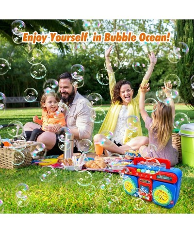 Bubble Machine Portable Automatic Bubble Machine for Kids 5000+ Bubbles/Min Bubble Toys with Music & Light Indoor/Outdoor Gam...