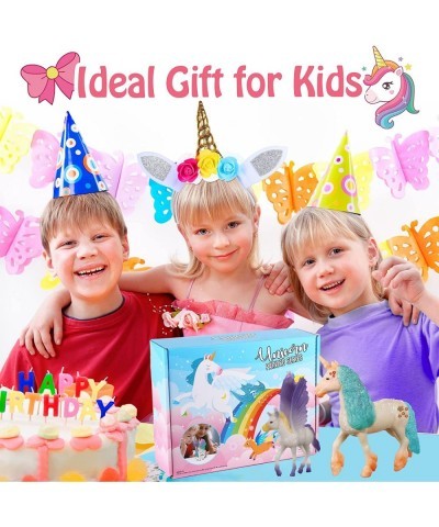 Unicorn Painting Kit for Kids DIY 8 Unicorn Figurines Arts and Crafts Drawing Toy with 3D Castle Play Mat for Kids Age 4-8 Un...