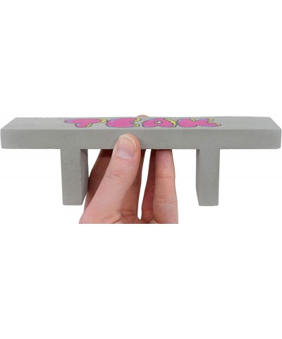 Concrete Fingerboard Bench Full Color Logo Graphic - 7" Long 1.5" Wide 2" Tall - 1:12 Scale $62.60 Finger Toys