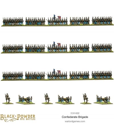 Warlord Black Powder Epic Battles American Civil War Confederate Brigade Military Table Top Wargaming Plastic Model Kit 31241...