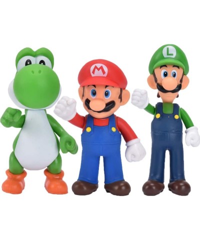 6pcs/Set Super Mario Figures Children’s Toy - Mario & Luigi Figurines – Yoshi & Mario Bros Action Figures Mario PVC Toy Figur...