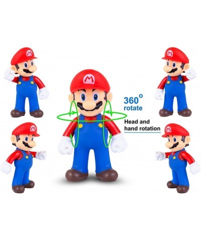 6pcs/Set Super Mario Figures Children’s Toy - Mario & Luigi Figurines – Yoshi & Mario Bros Action Figures Mario PVC Toy Figur...