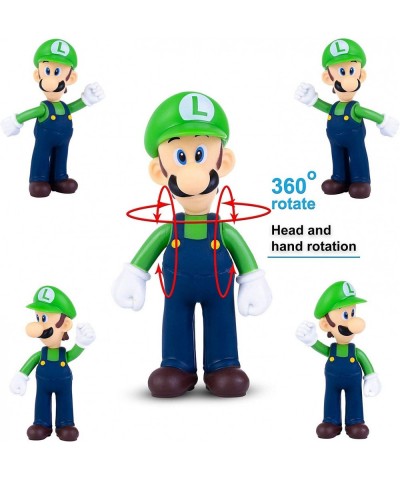 6pcs/Set Super Mario Figures Children’s Toy - Mario & Luigi Figurines – Yoshi & Mario Bros Action Figures Mario PVC Toy Figur...