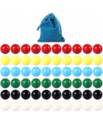 9/16 in Game Replacement Marbles 60pcs Solid Color Game Balls for Chinese Checkers Aggravation Game Marble Run Marble Games(6...