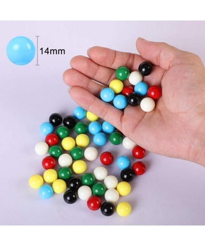 9/16 in Game Replacement Marbles 60pcs Solid Color Game Balls for Chinese Checkers Aggravation Game Marble Run Marble Games(6...