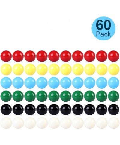 9/16 in Game Replacement Marbles 60pcs Solid Color Game Balls for Chinese Checkers Aggravation Game Marble Run Marble Games(6...