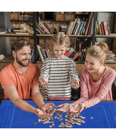 Puzzle Mat Roll Up to 1000 1500 2000 Pcs Felt Jigsaw Storage Mat with 4 Classify Bowls 3 Fixing Straps 1 Mini Pump and 1 Draw...